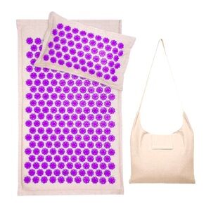 Purple Acupressure Mat and Pillow Set